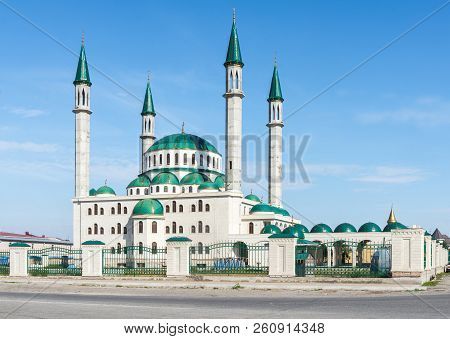 The Cathedral Mosque At Sunny Day In Cherkessk, Karachay-cherkessia, Russia.