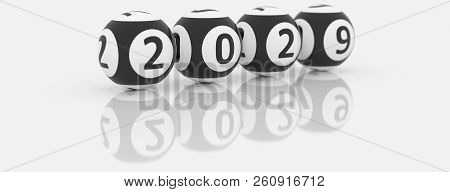 Year 2029 Make Up The Bingo Balls 3d Illustration