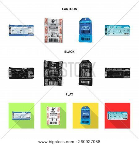 Vector Design Of Ticket And Admission Sign. Collection Of Ticket And Event Vector Icon For Stock.