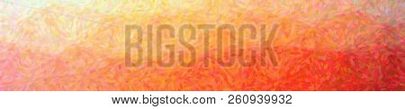 Illustration Of Orange  Impressionist Pointlilism Background, Abstract Paint