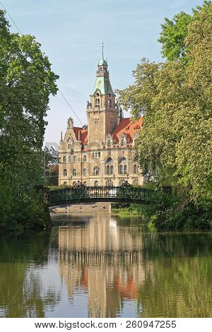Love Bridge Over Lake In The Maschpark Hannover