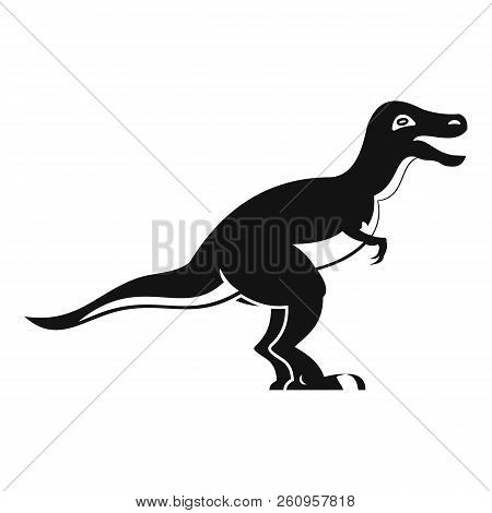 Theropod Dinosaur Icon. Simple Illustration Of Theropod Dinosaur Icon For Web