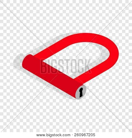 Bicycle Lock U Shaped Isometric Icon 3d On A Transparent Background Illustration