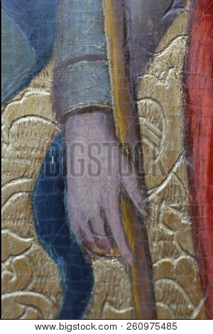 Restoration: Close Up. Conservation Of Paintings. Conservation Of Sculptures