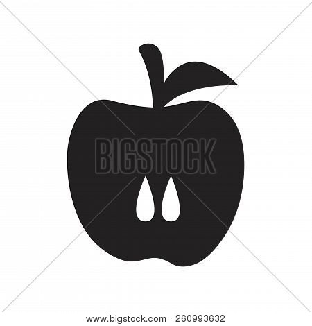 Apple Icon,fruit Icon Isolated On White Background,eps 10,apple With Seeds Icon