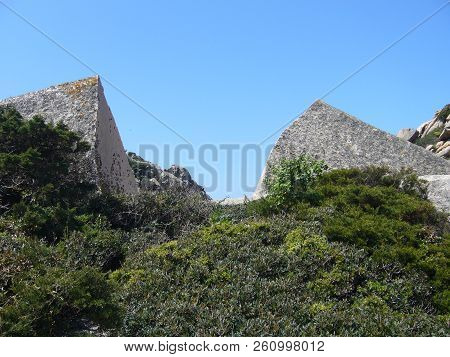 Granite Rocks With Mediterranean Vegetation, Moon's Valley, Capo Testa, Santa Teresa Gallura, Italy