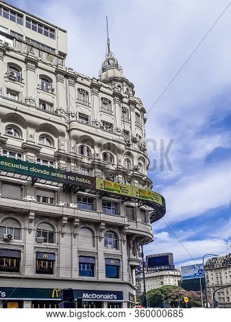 Buildings At Corrientes Avenue, Buenos Aires, Argentina