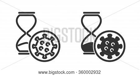 Incubation Period Icon In Two Versions In Simple Design. Vector Illustration