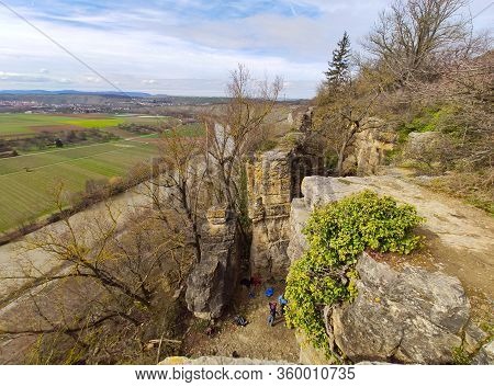 Rocks Of The Hessigheimer Felsengaerten Near Town Of Mundelsheim