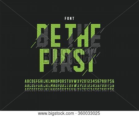 The Modern Design Of The Font. Vector Typeface.