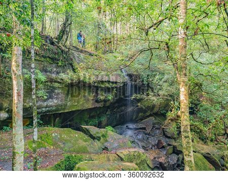 Loei/thailand-17 Feb 2019:thamyai Waterfall On Phu Kradueng Mountain In The Summer Time And Less Of 