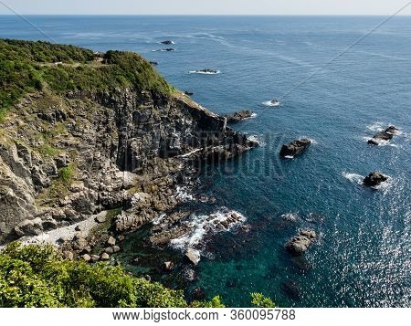 Morning View Of Tengu No Hana Observation Point, One Of The Main Viewpoints On Cape Ashizuri - Ashiz