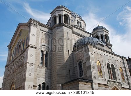 Trieste / Italy - Otober 10, 2010: Serbian Orthodox Church Of San Spiridione In Trieste