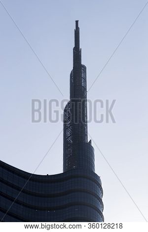 6 June 2018, Milan, Italy: Elements Of Architecture Unicredit Tower A Skyscraper In Milan, Italy.