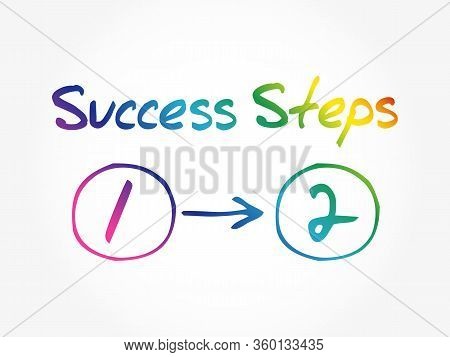 2 Success Steps Business Concept, Chart, Diagram, Presentation Background