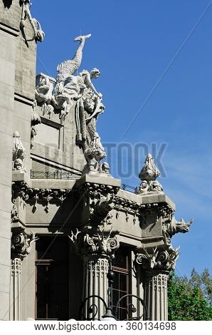 Kiev, Ukraine - May 9, 2013. House With Chimaeras Or Horodecki House Is An Art Nouveau Building Loca
