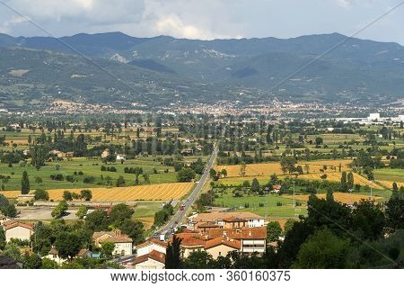 Summer Landscape From Anghiari, Arezzo, Tuscany, Italy