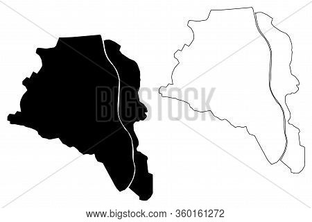 Terrassa City (kingdom Of Spain, Catalonia) Map Vector Illustration, Scribble Sketch City Of Terrass
