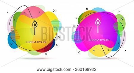Color Burning Match With Fire Icon Isolated On White Background. Match With Fire. Matches Sign. Abst