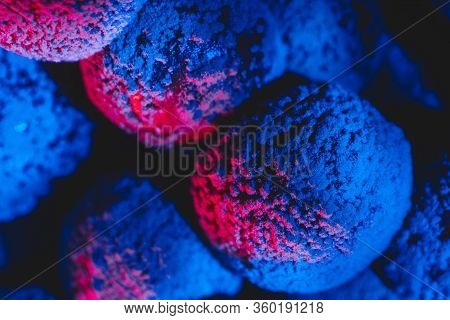Some Mold Cherry Macro In Blue Light