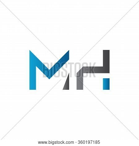 Initial Mh Letter Logo Vector Template. Abstract Letter Mh Logo Design. Minimalist Linked Letter Tre