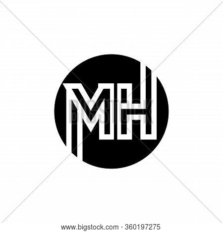 Initial Mh Letter Logo Vector Template. Abstract Letter Mh Logo Design. Minimalist Linked Letter Tre
