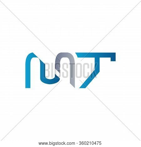 Initial Mt Letter Logo Design Vector Template. Abstract Letter Mt Logo Design