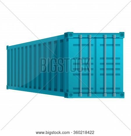 Dockyard Cargo Container Icon. Cartoon Of Dockyard Cargo Container Vector Icon For Web Design Isolat