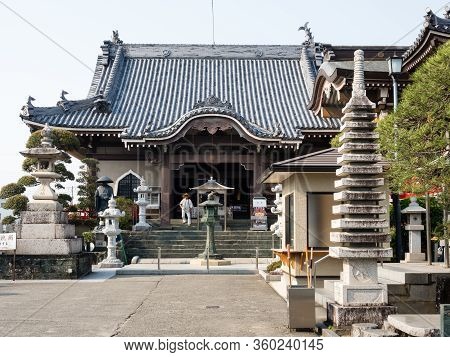 Tokushima, Japan - April 3, 2018: On The Grounds Of Idoji, Temple Number 17 Of Shikoku Pilgrimage