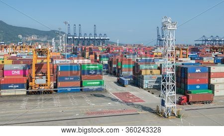 Yantian, China - November 15: Container Terminal In Port Of Yantian On November 15, 2018 In Yantian,