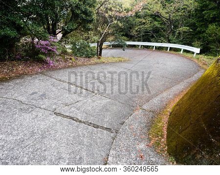 Narrow Winding Mountain Road Leading To Konomineji, Temple Number 27 Of Shikoku Pilgrimage - Kochi P