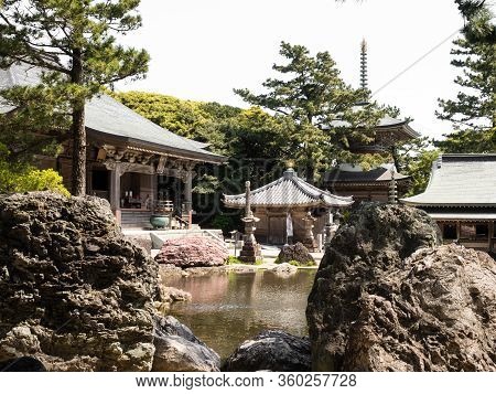 Tosashimizu, Japan - April 8, 2018: On The Grounds Of Kongofukuji, Temple Number 38 Of Shikoku Pilgr