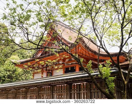 Kochi, Japan - April 6, 2018: On The Grounds Of Historic Tosa Shrine, Designated As Important Cultur