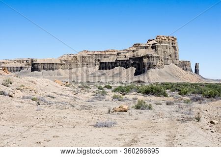 Beautiful Sandstone Rock Formations Along Scenic State Route 24 Near Caineville - Utah, Usa