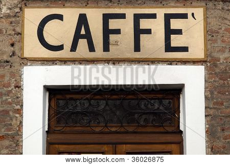Caffe sign