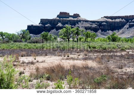 Beautiful Sandstone Rock Formations Along Scenic State Route 24 Near Caineville - Utah, Usa
