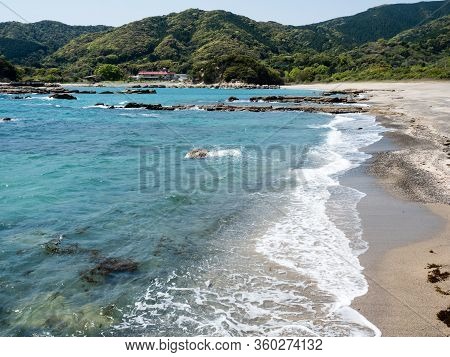 Rocky Beach With Clear Blue Waters At Tatsukushi Coast - A Natural Scenic Landmark Near Tosashimizu,