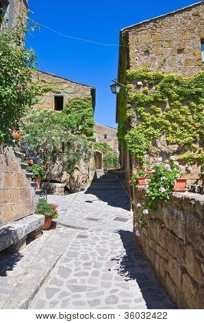 ปราบของ Civita di Bagnoregio ขาว อิตาลี