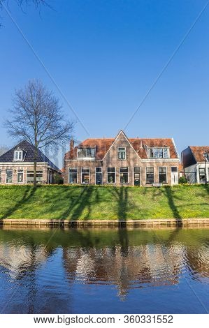 Historic Houses At The Canal Of Steenwijk, Netherlands