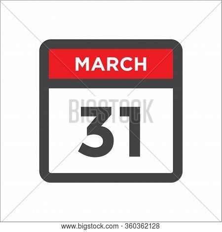 March 31 Calendar Icon - Day Of Month