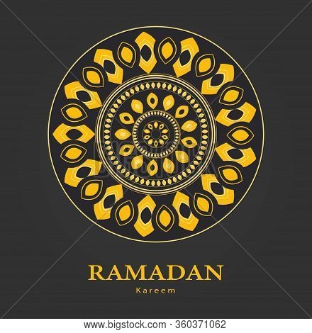 Ramadan Greeting Template. Muslim, Arbic, Islamic Ornament - Seamless Pattern, Indian Mandala Line O
