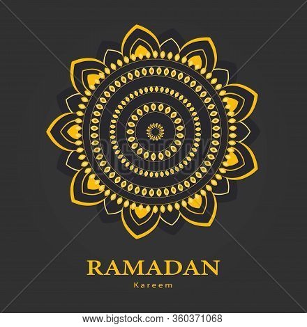 Ramadan Greeting Template. Muslim, Arbic, Islamic Ornament - Seamless Pattern, Indian Mandala Line O