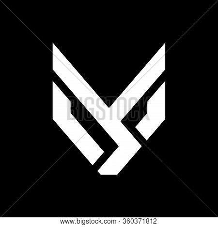 Initial Letter Ys Or Sy Logo Template With Modern Fox Head Symbol In Flat Design Monogram Illustrati