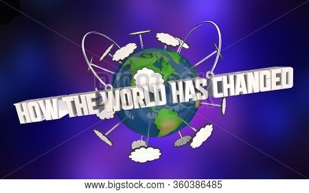 How the World Has Changed Evolution Different Conditions 3d Illustration