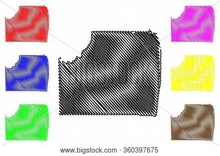 Palm Beach County, Florida (u.s. County, United States Of America, Usa, U.s., Us) Map Vector Illustr