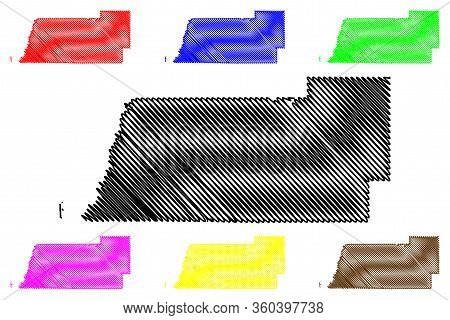 Pasco County, Florida (u.s. County, United States Of America, Usa, U.s., Us) Map Vector Illustration