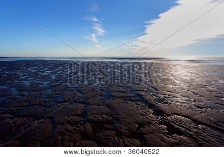 A Beach at low Tide