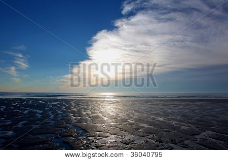 Beach at low tide