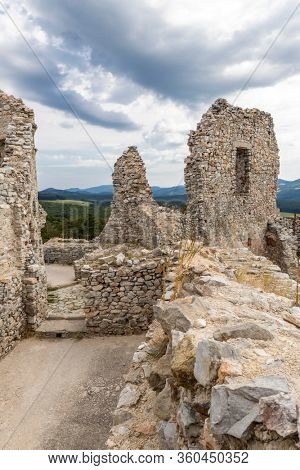 Ruins of Hrusov Castle, Zlate Moravce District, Nitra Region, Slovakia