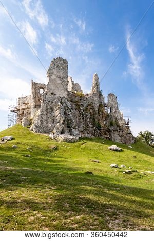 Ruins of Hrusov Castle, Zlate Moravce District, Nitra Region, Slovakia